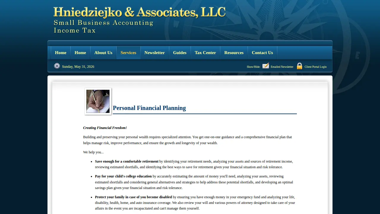 Hniedziejko & Associates, LLC page
