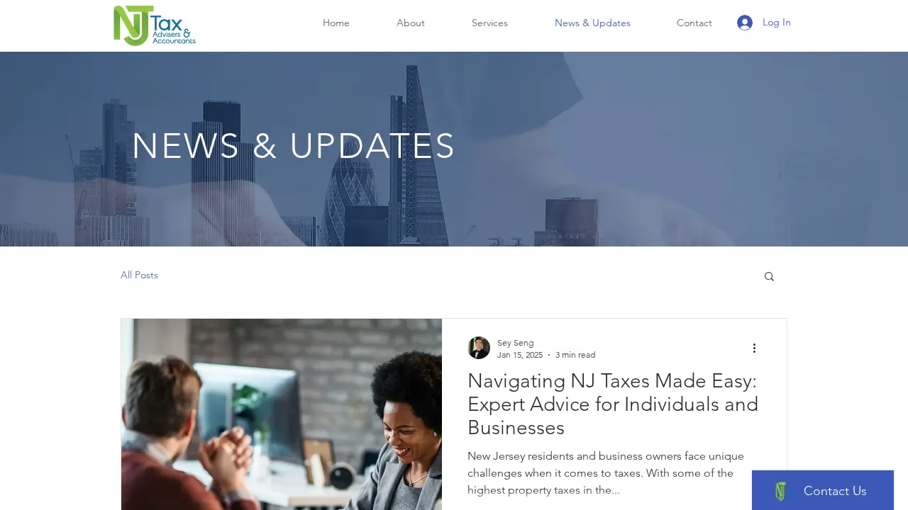 NJ Tax Advisers & Accountants LLP page