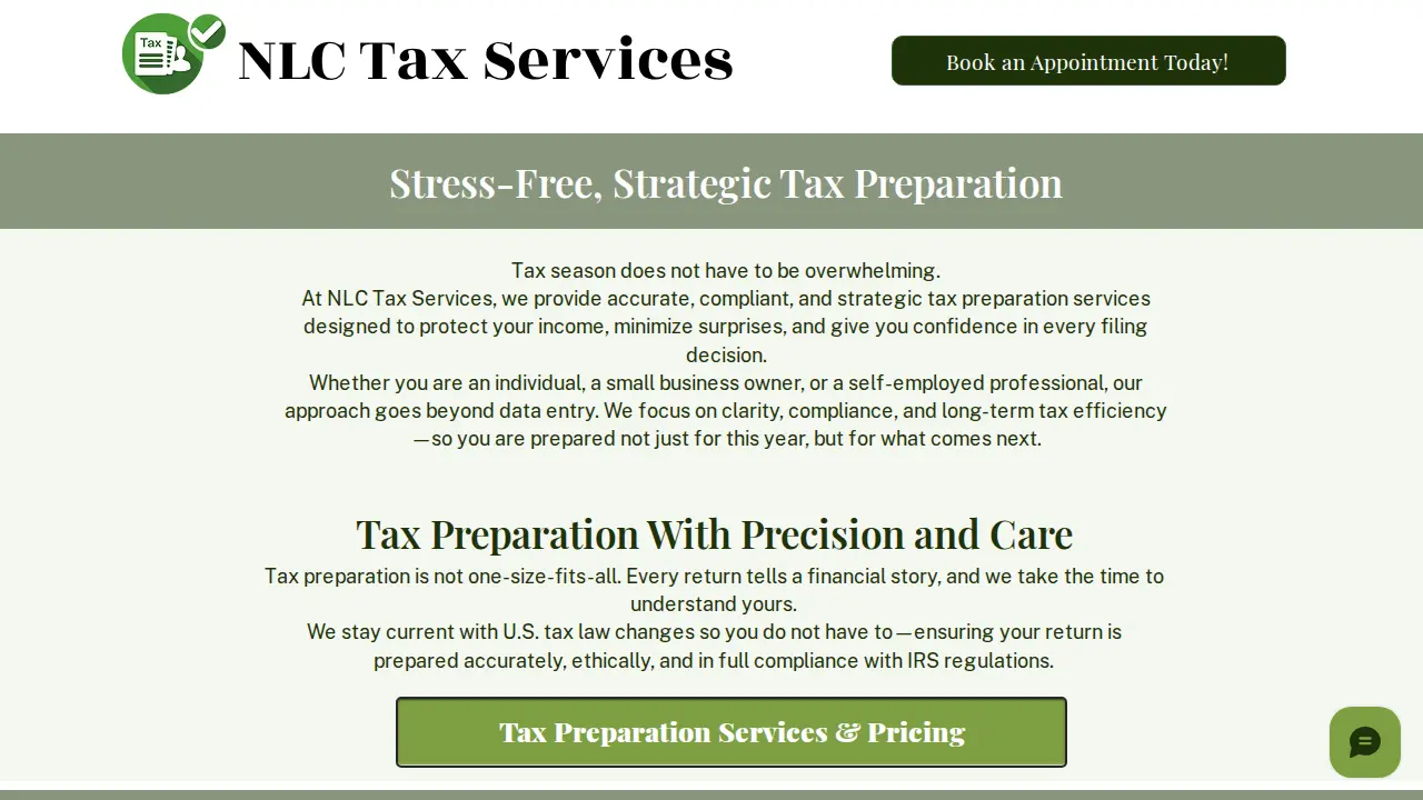 NLC Tax Services website