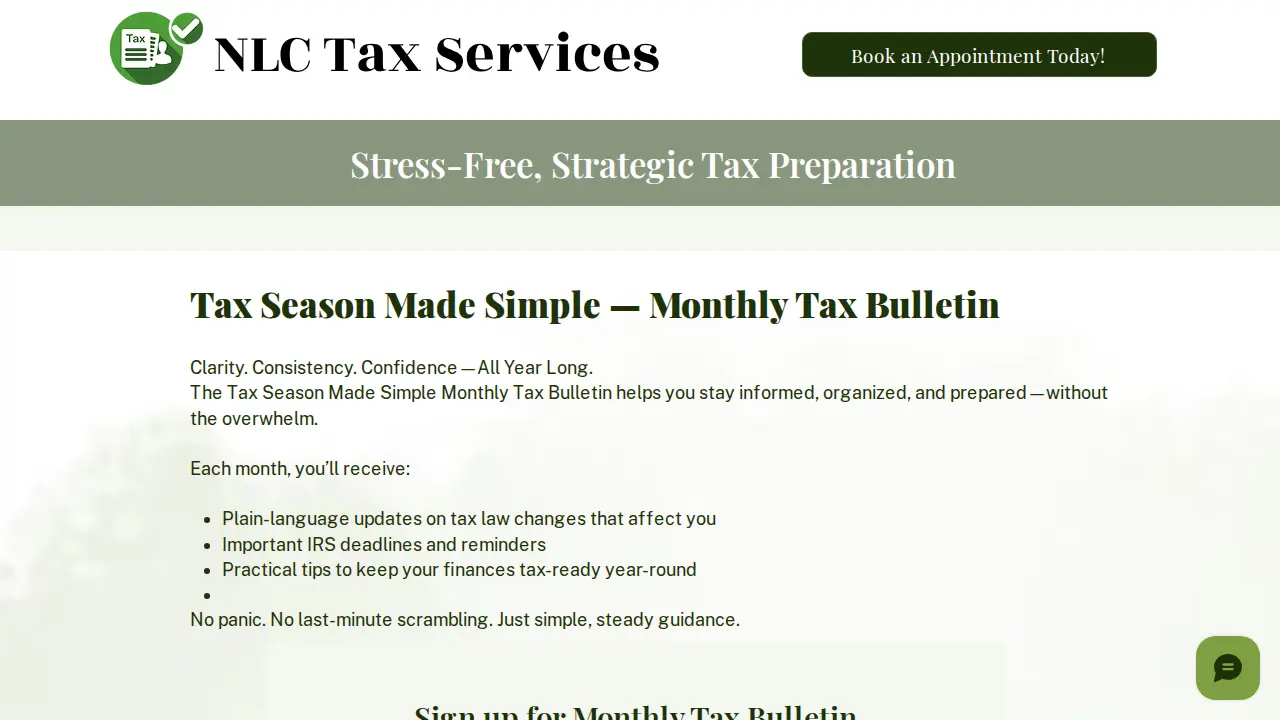 NLC Tax Services page
