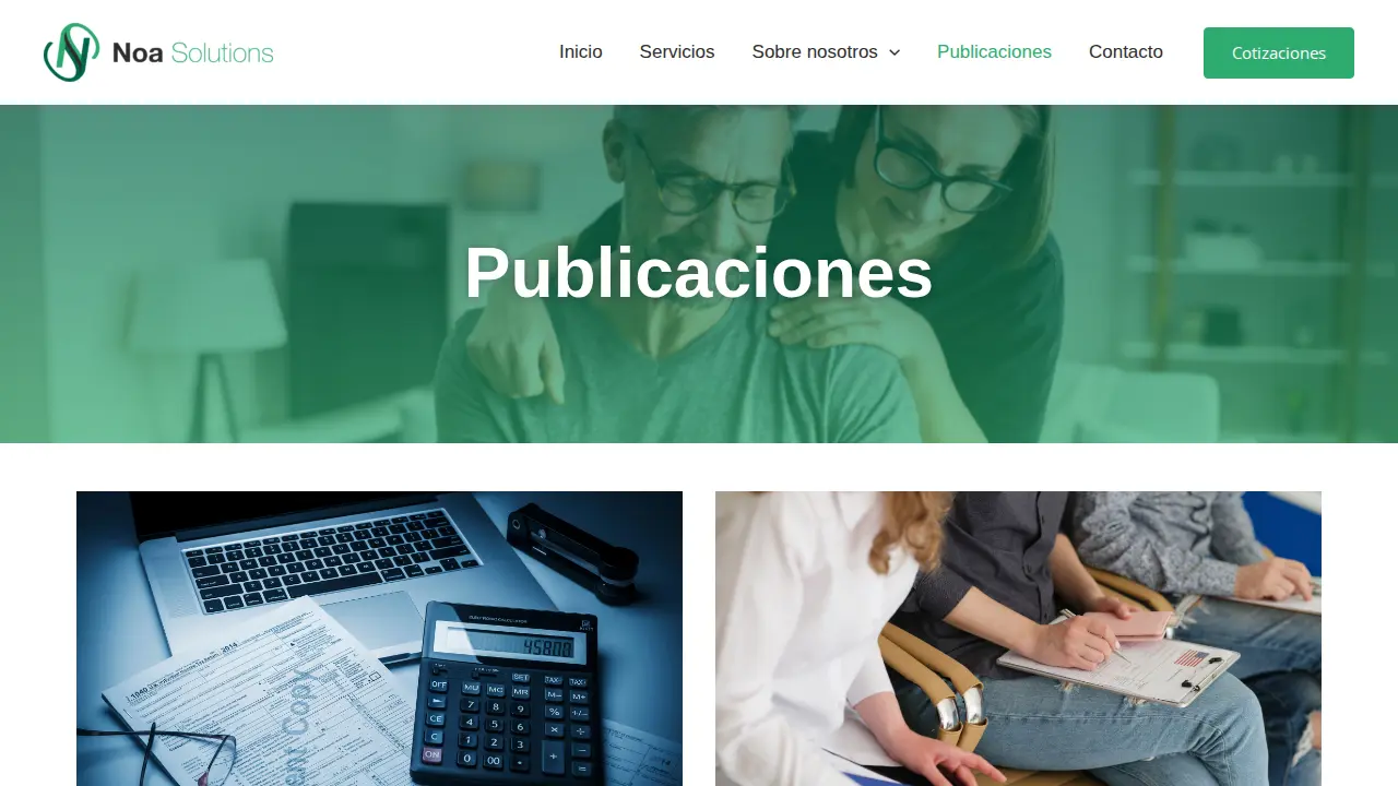 Noa Solutions page