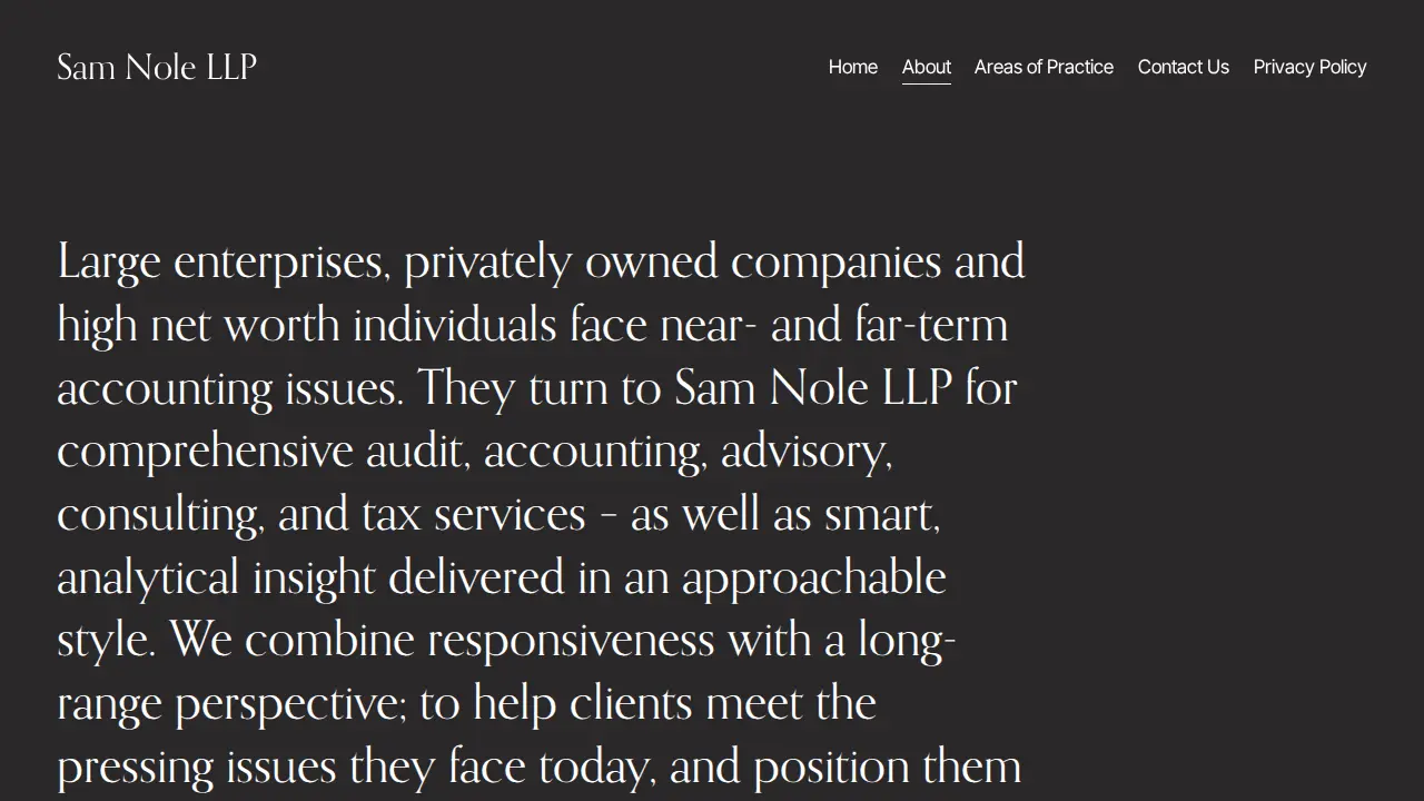 Sam J. Nole, CPA page