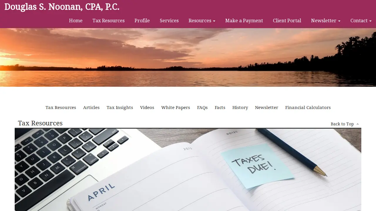 Douglas S. Noonan, CPA, P.C. page