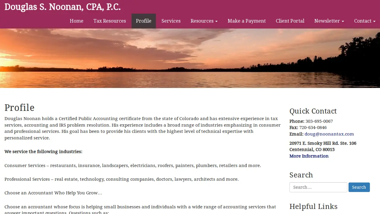 Douglas S. Noonan, CPA, P.C. page