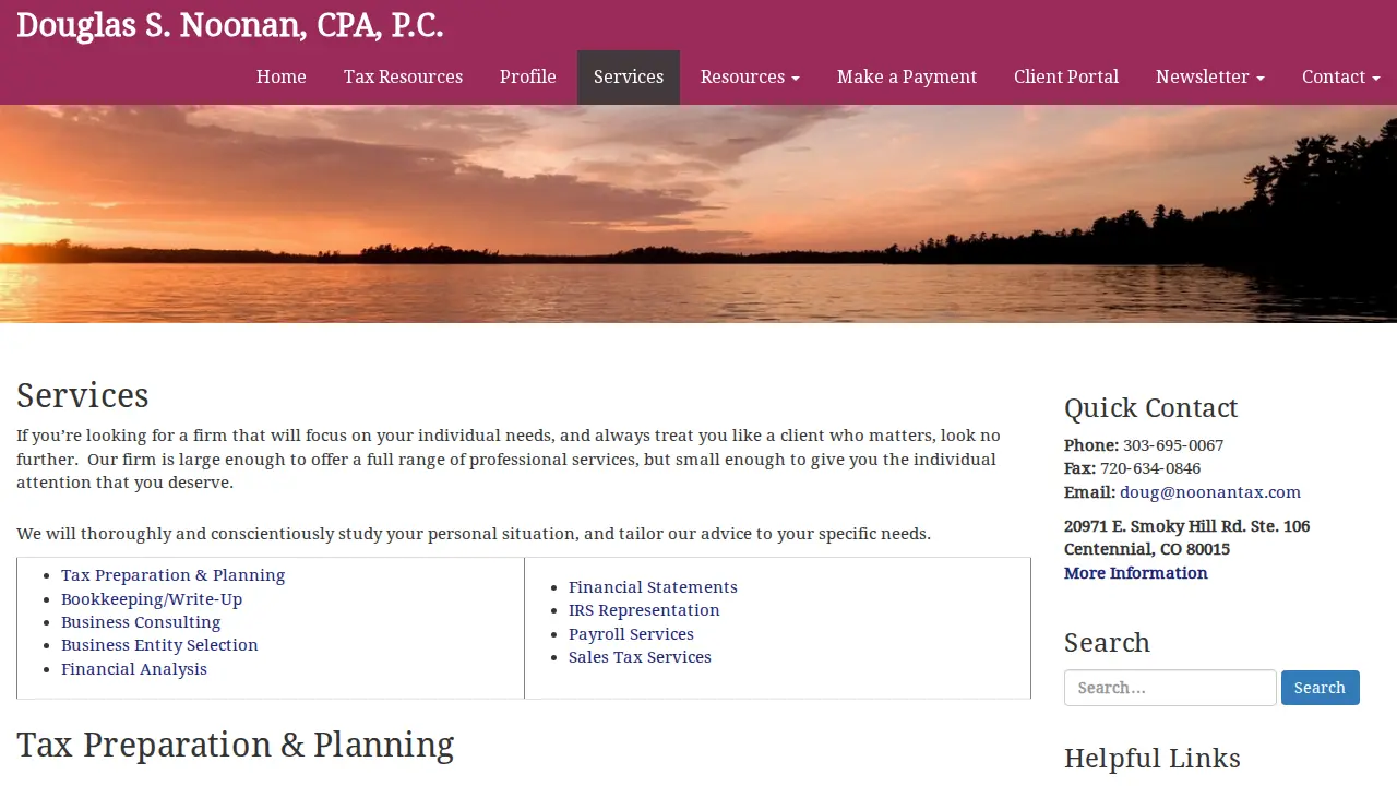 Douglas S. Noonan, CPA, P.C. page