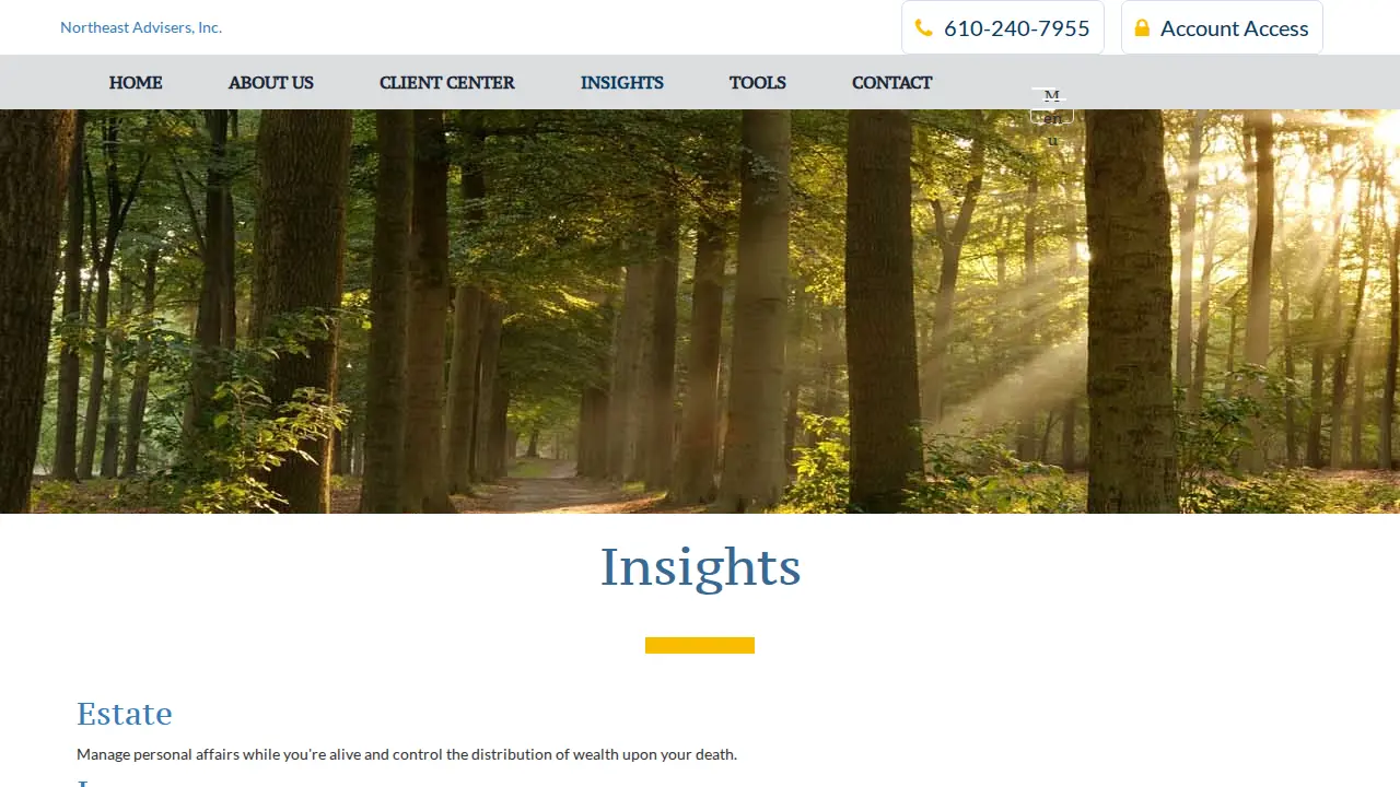 Northeast Advisers Inc page