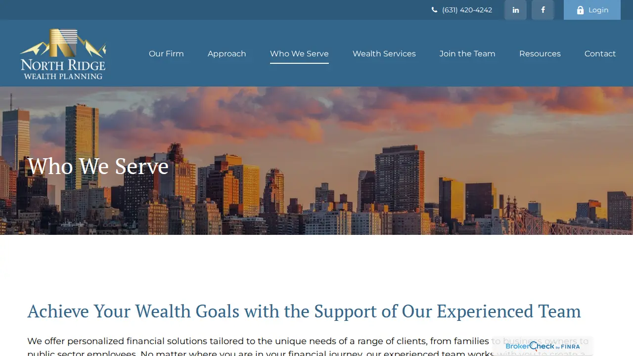 North Ridge Wealth Planning page