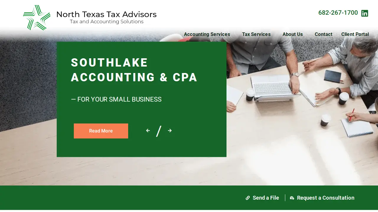 North Texas Tax Advisors page