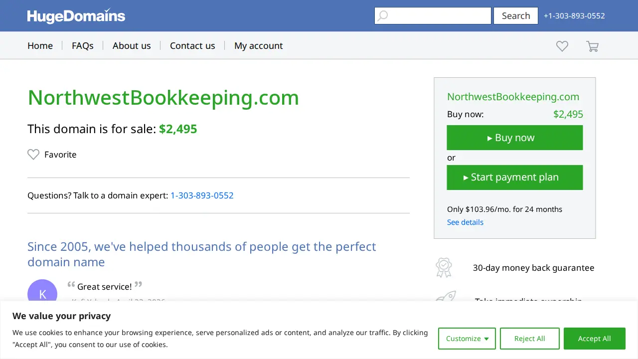 Northwest Bookkeeping page