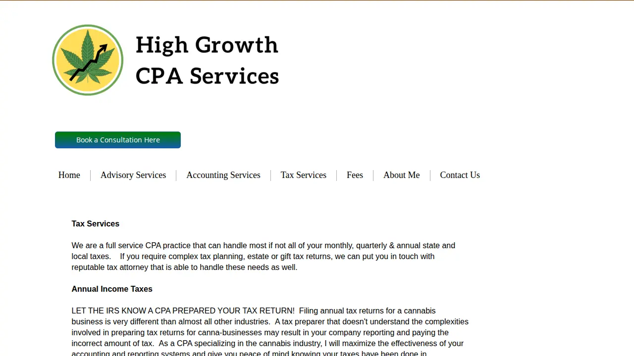 Northwest Cannabis CPA page
