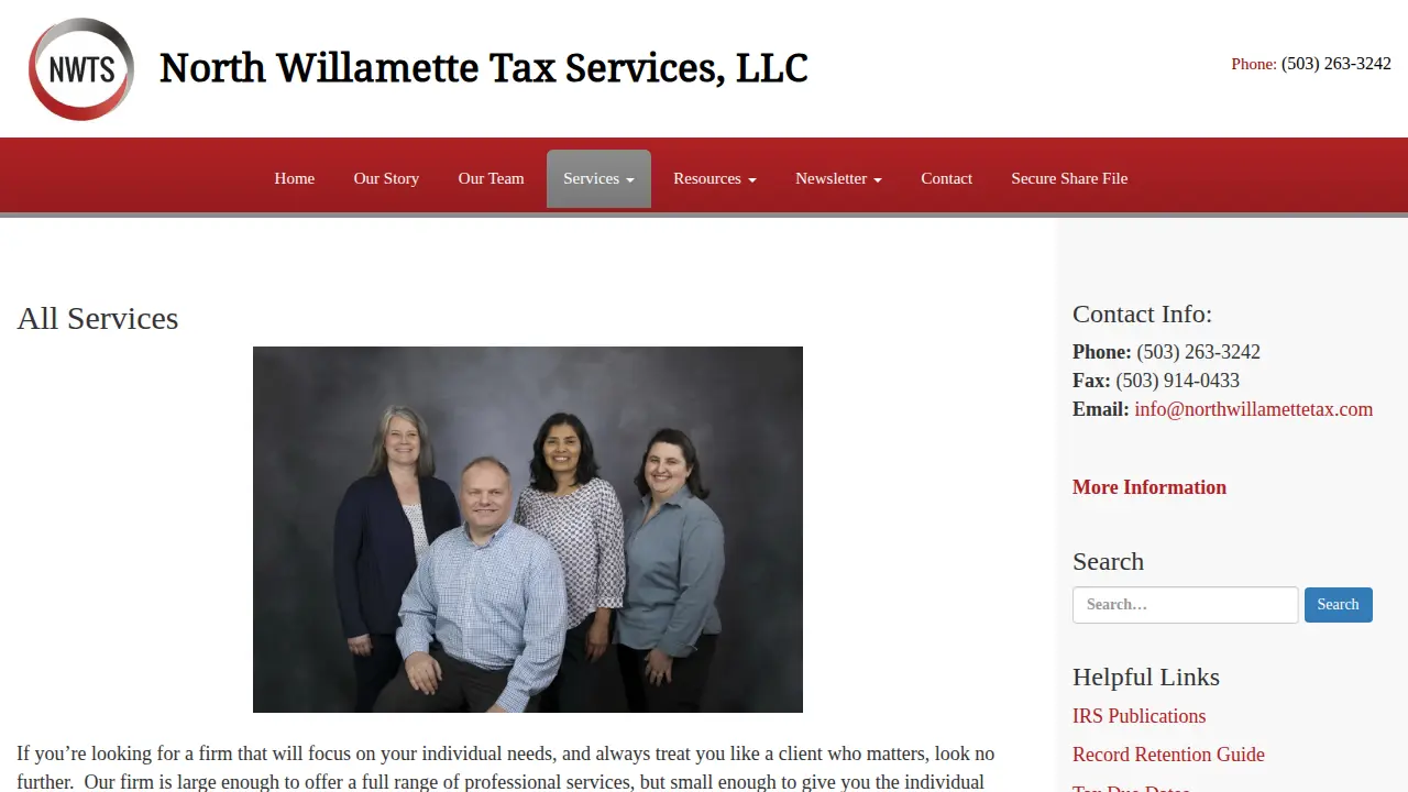 North Willamette Tax Services LLC page