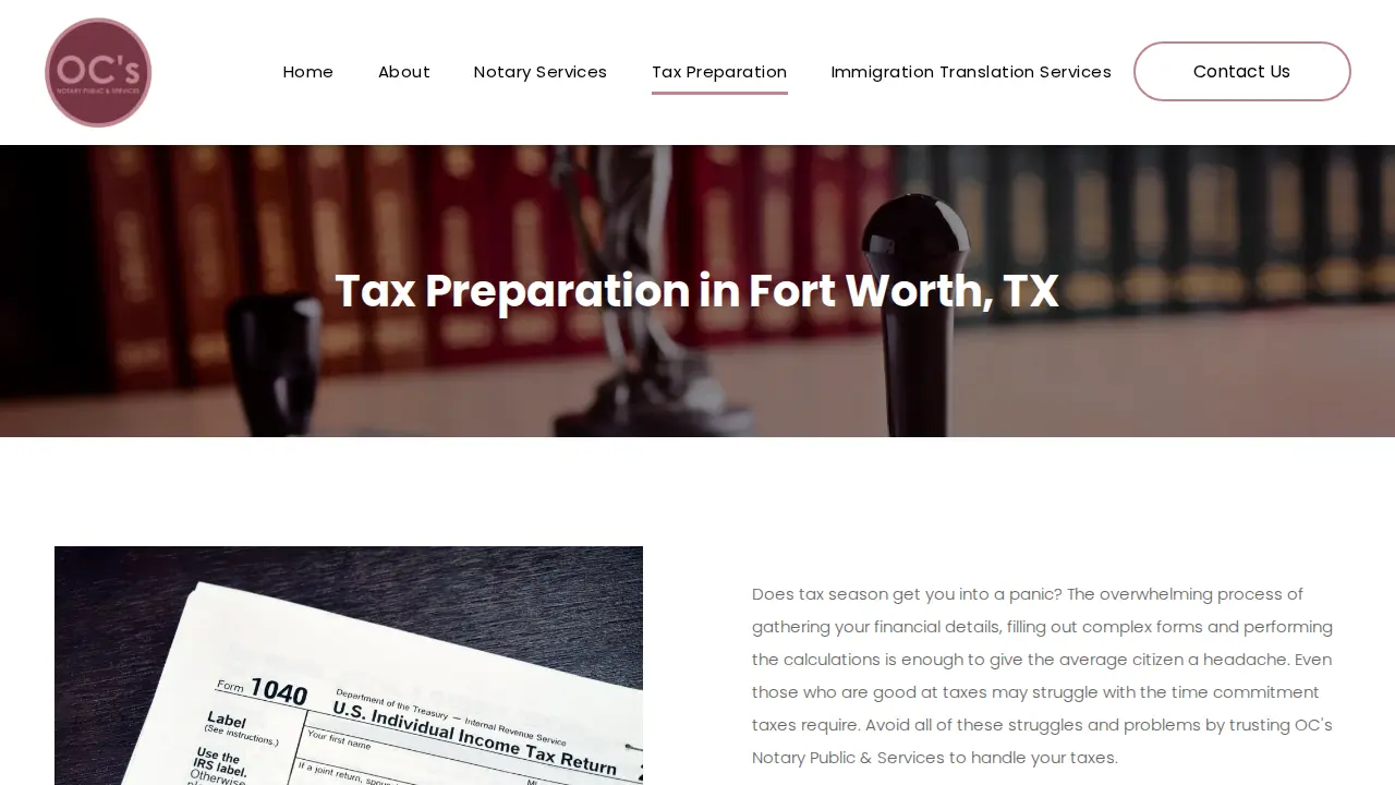 OC's Notary Public & Services page