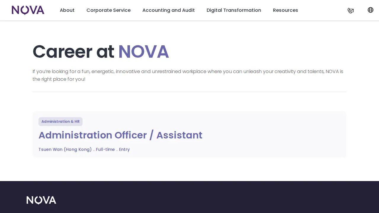 NOVA Group page