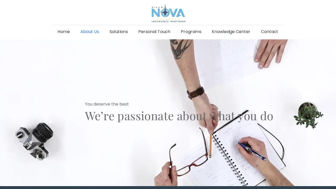 villaNOVA Insurance Partners page