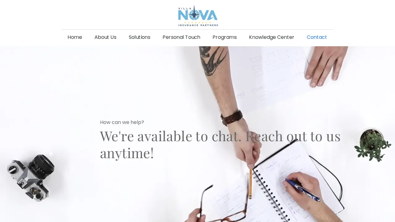 villaNOVA Insurance Partners page