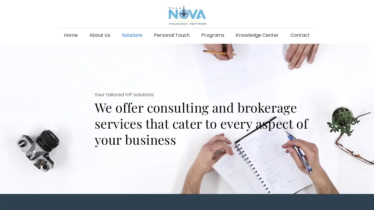 villaNOVA Insurance Partners page