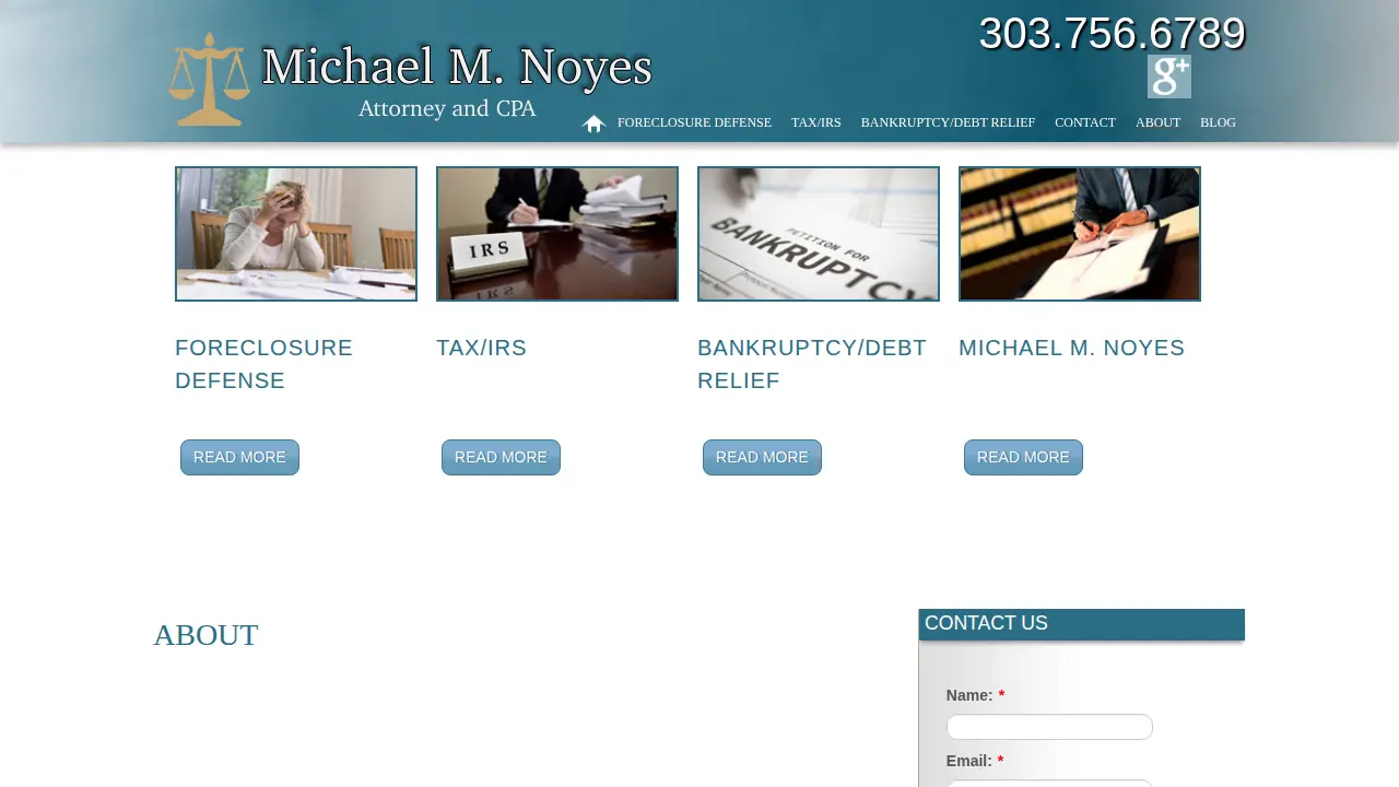 Michael M Noyes PC page