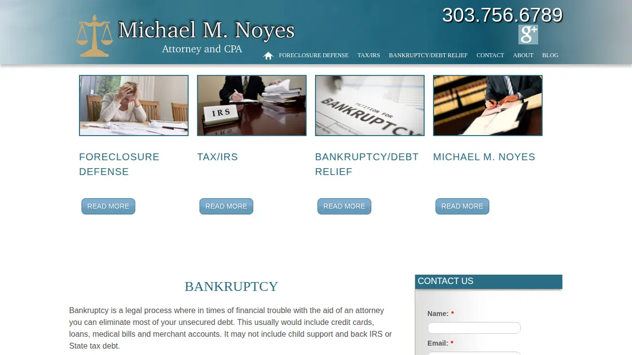 Michael M Noyes PC page