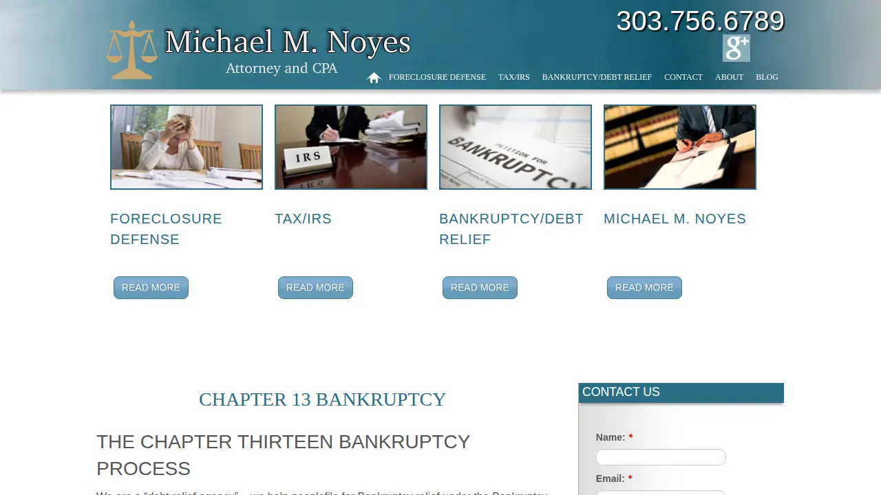 Michael M Noyes PC page