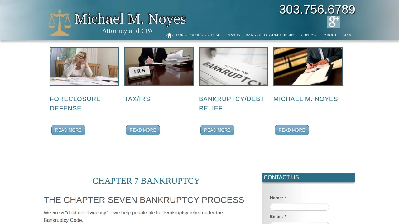 Michael M Noyes PC page