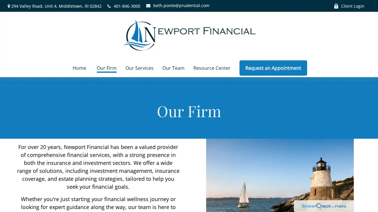 Newport Financial page