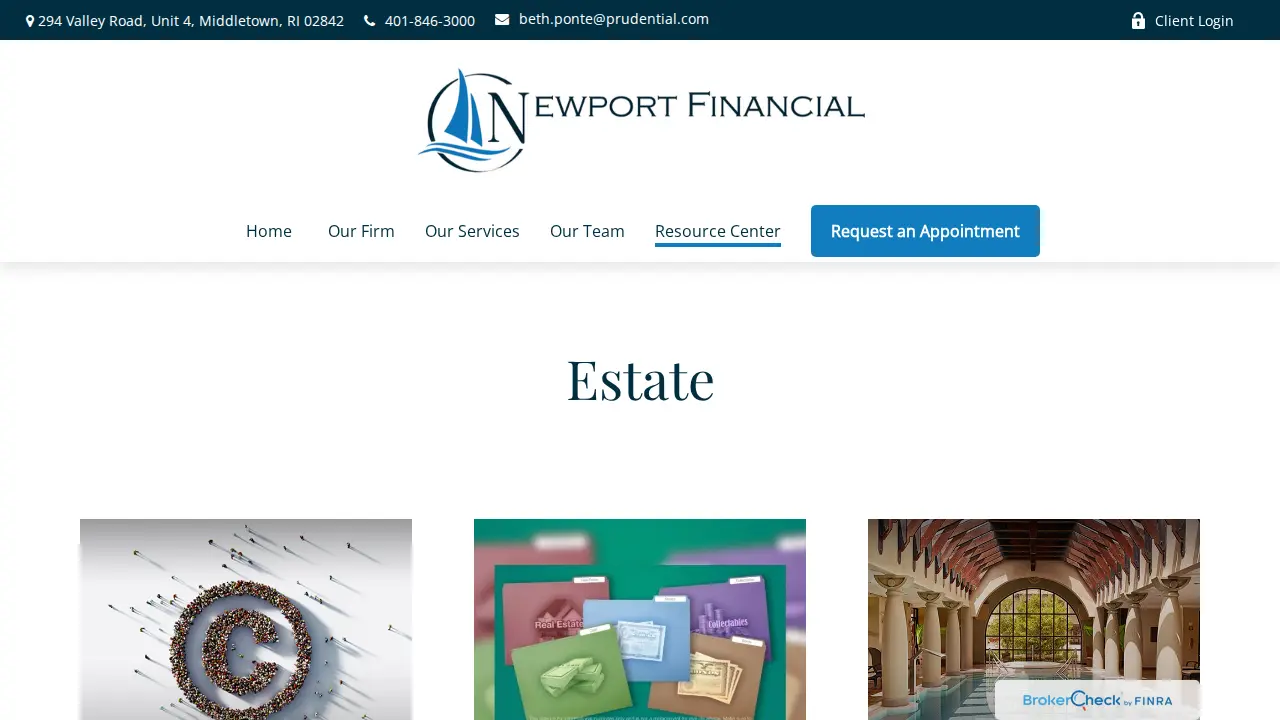 Newport Financial page