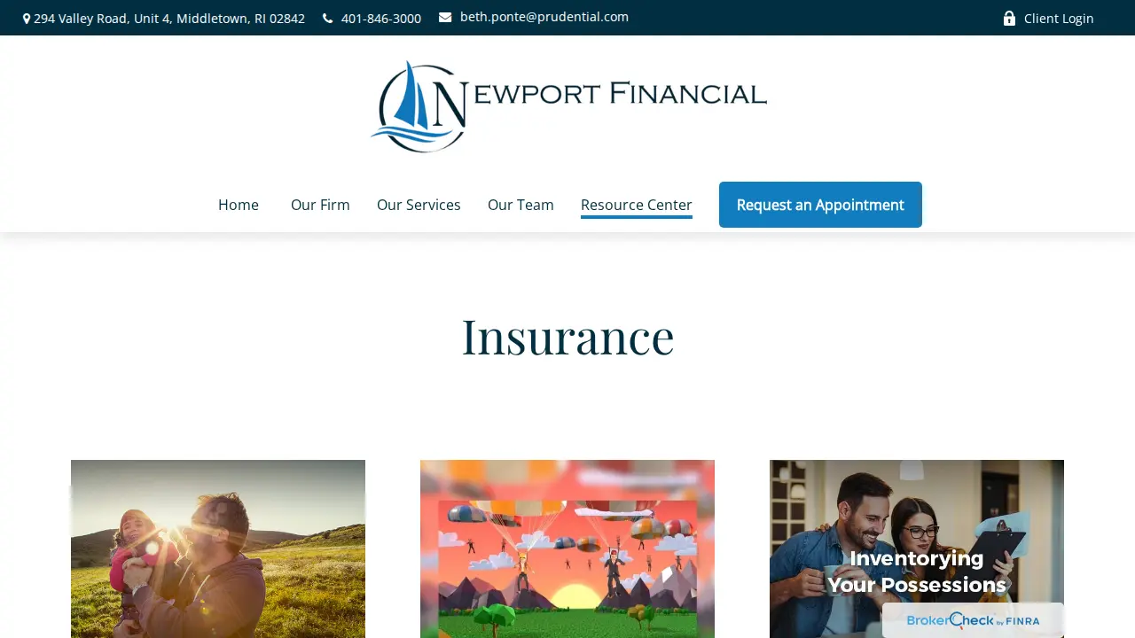 Newport Financial page