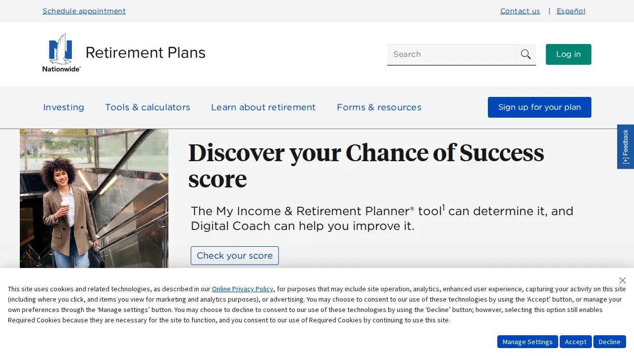 Nationwide Retirement Solutions website