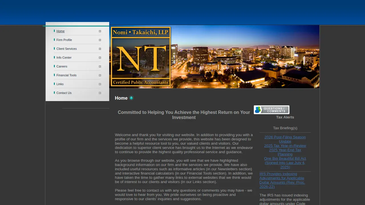 Nomi & Takaichi LLP page