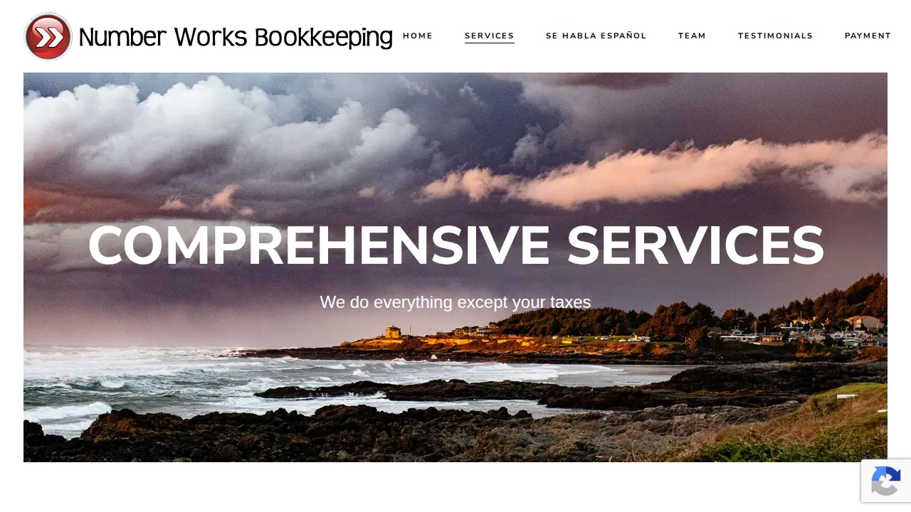 Number Works Bookkeeping page