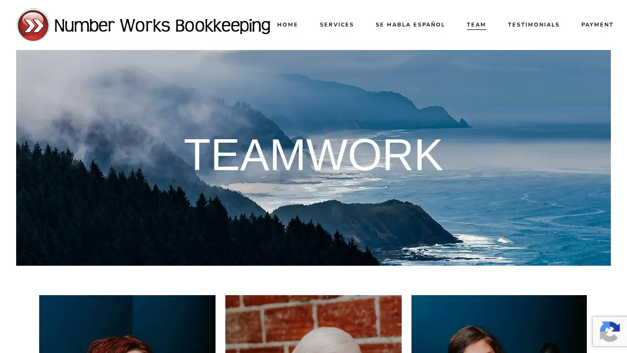 Number Works Bookkeeping page
