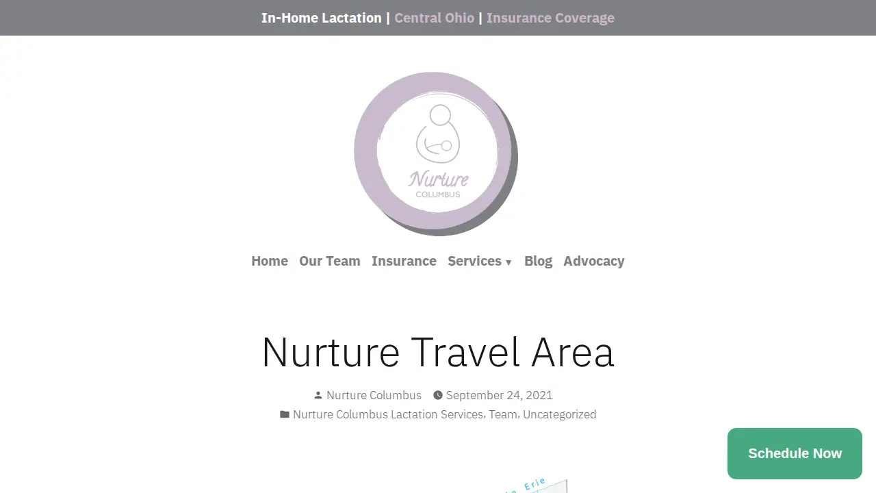 Nurture Columbus Lactation Services page