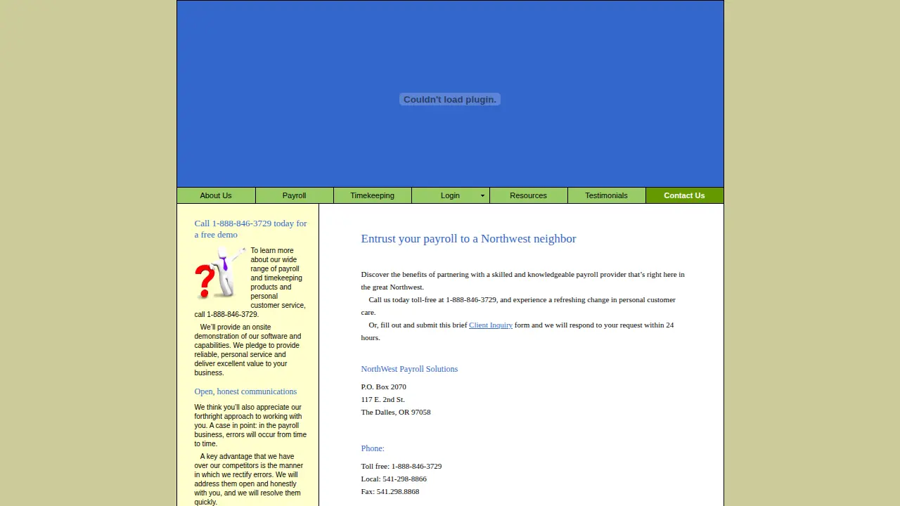 Northwest Payroll Solutions page