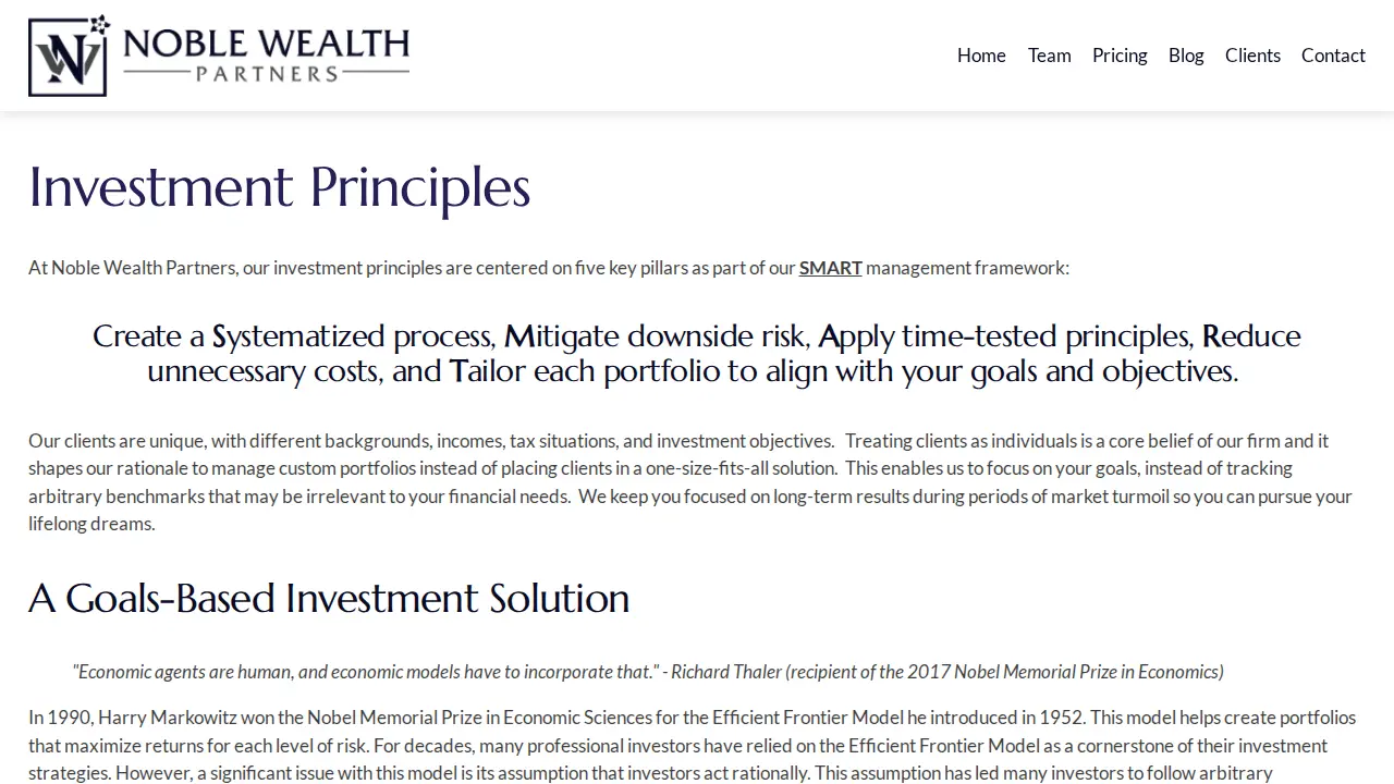 Noble Wealth Partners page