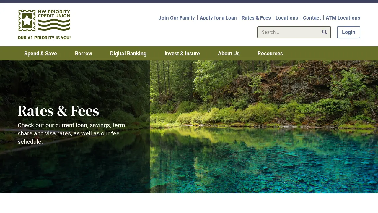 NW Priority Credit Union page