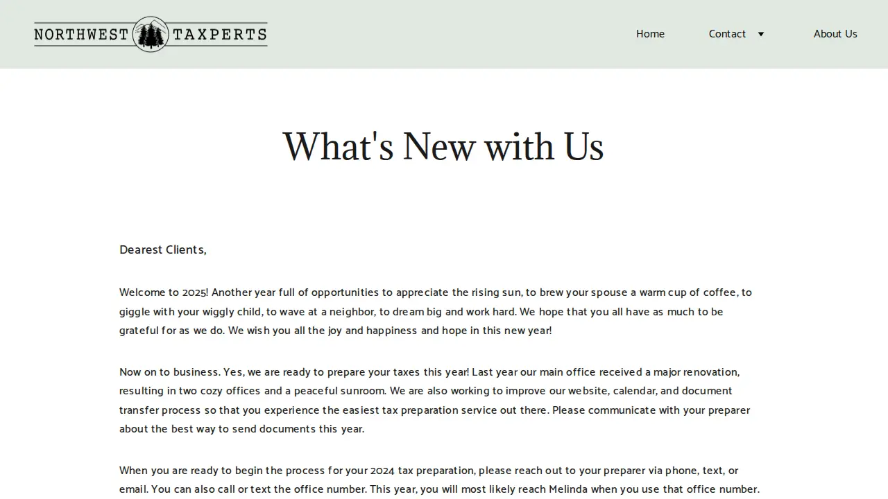 NorthWest Taxperts page