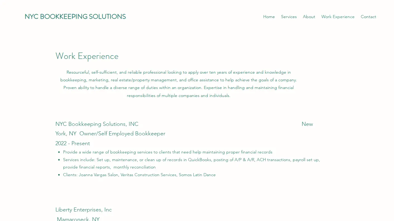 NYC Bookkeeping Solutions page