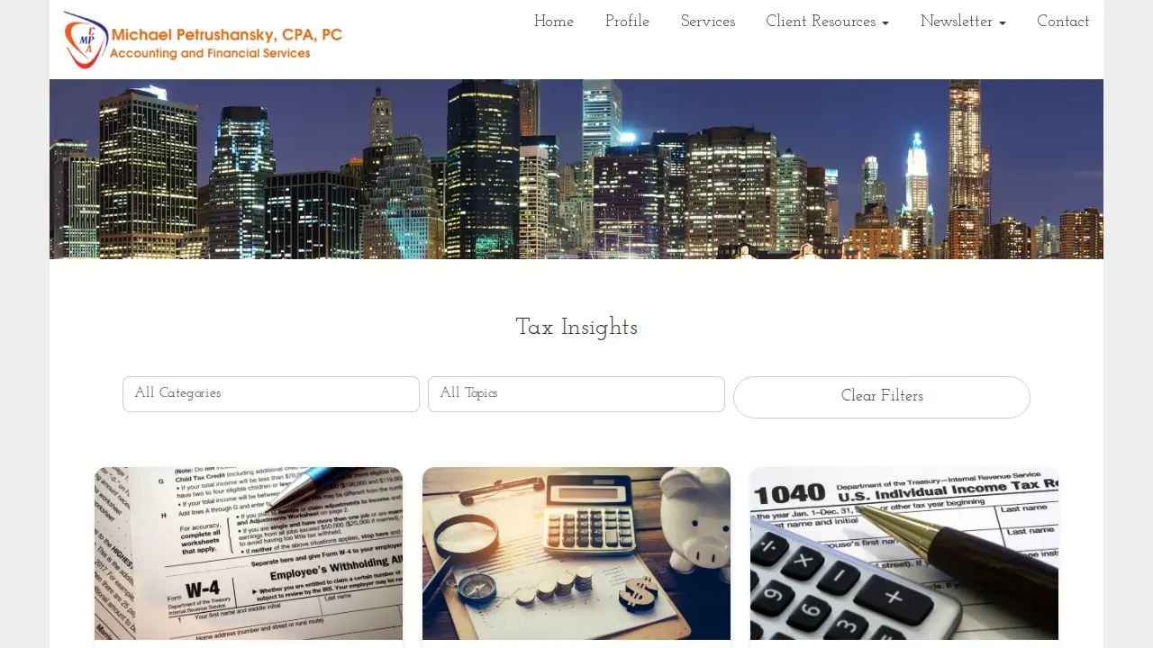 Michael Petrushansky CPA PC page