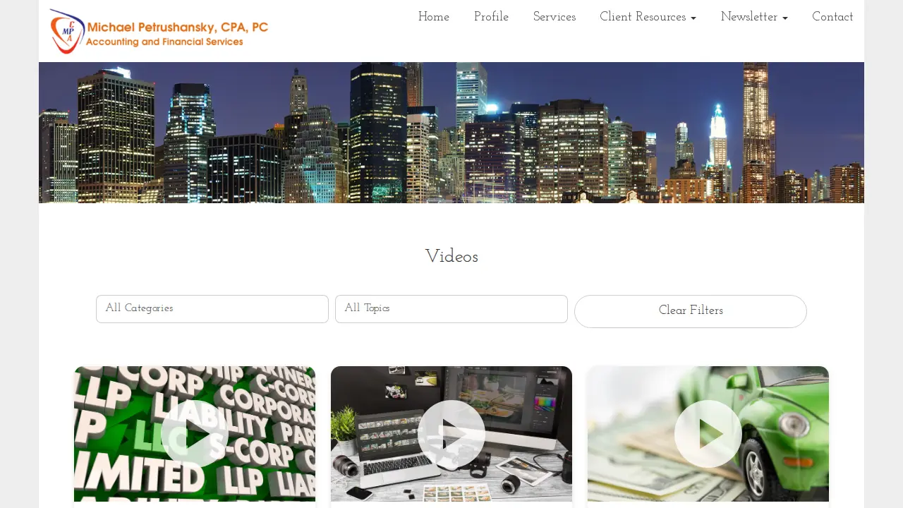 Michael Petrushansky CPA PC page