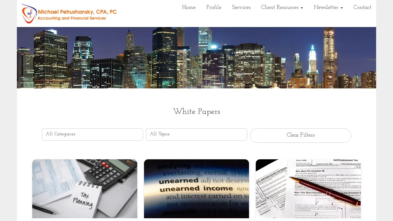 Michael Petrushansky CPA PC page