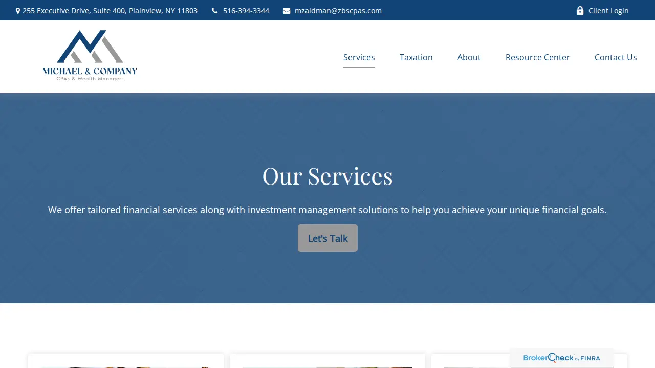 Michael & Company CPAs & Wealth Managers page