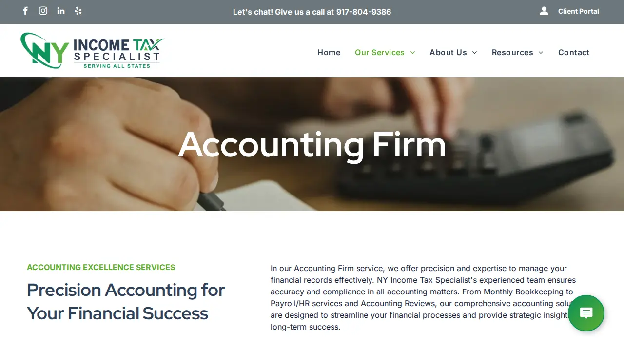 NY Income Tax Specialist Inc. page