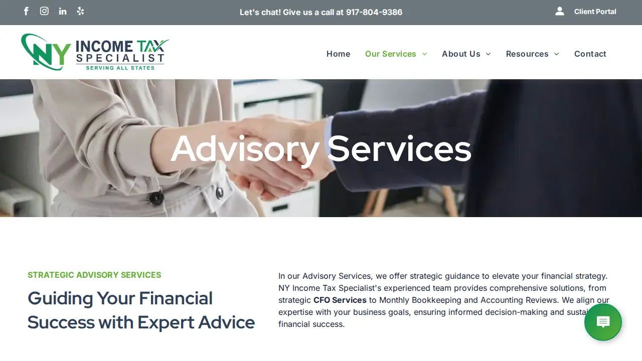 NY Income Tax Specialist Inc. page