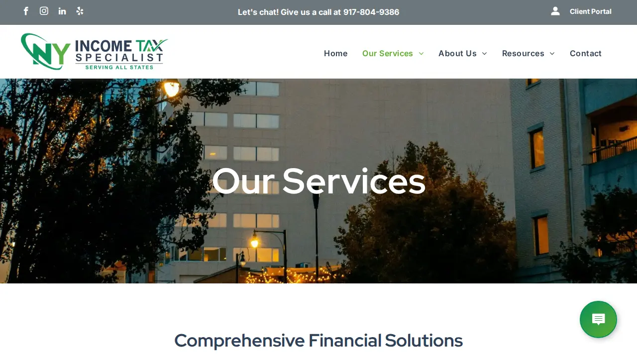 NY Income Tax Specialist Inc. page