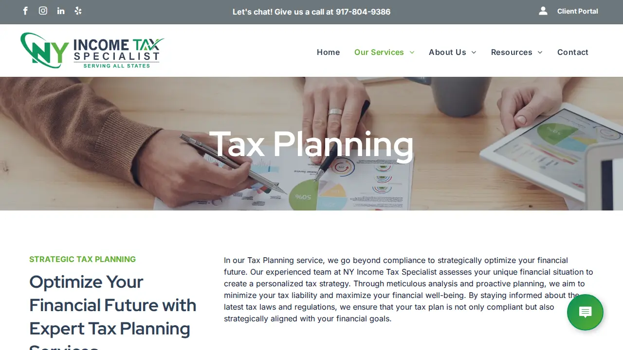 NY Income Tax Specialist Inc. page