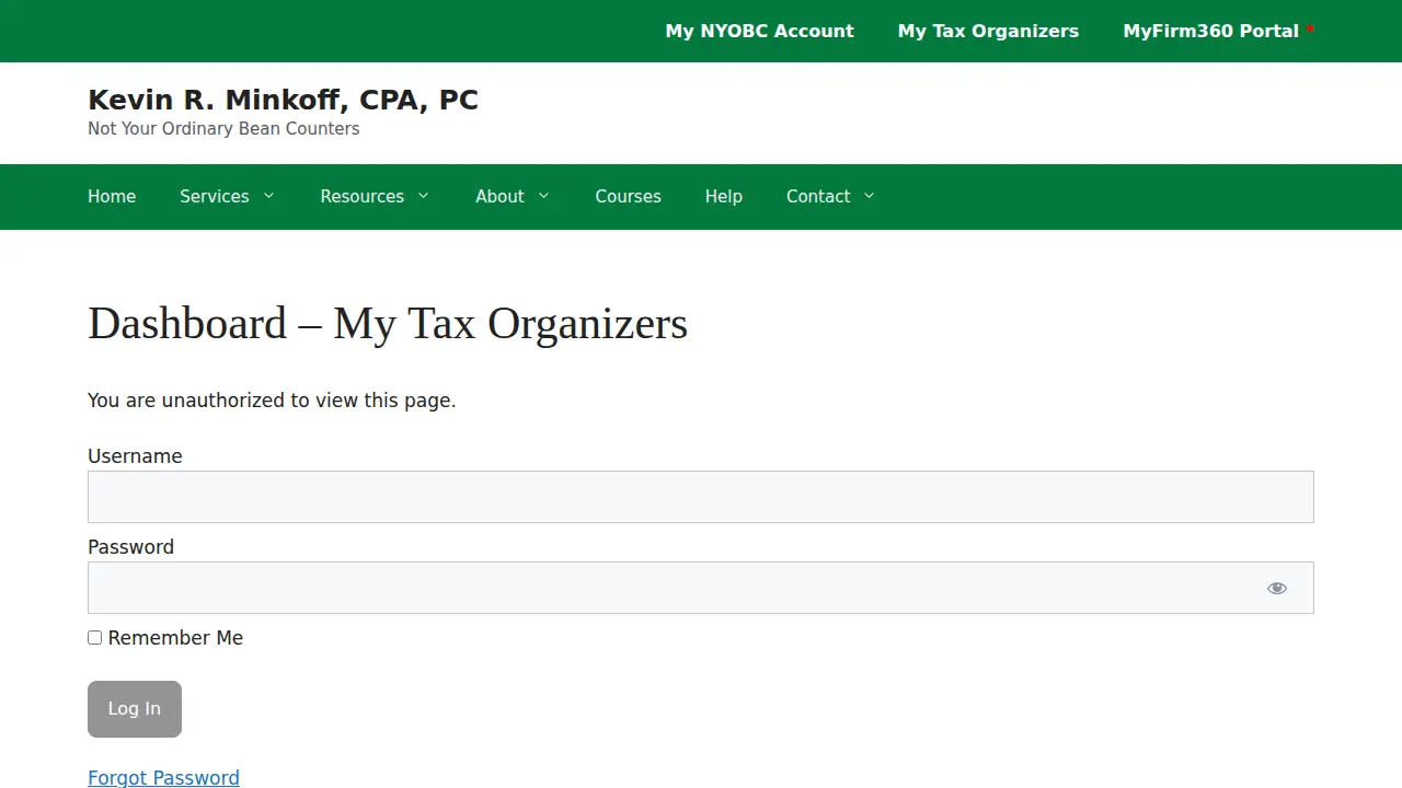 Kevin R. Minkoff, CPA, PC page