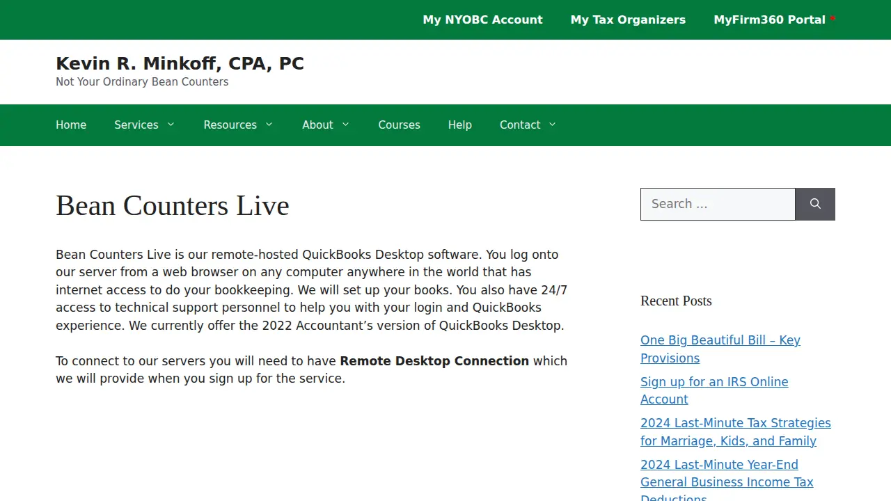 Kevin R. Minkoff, CPA, PC page