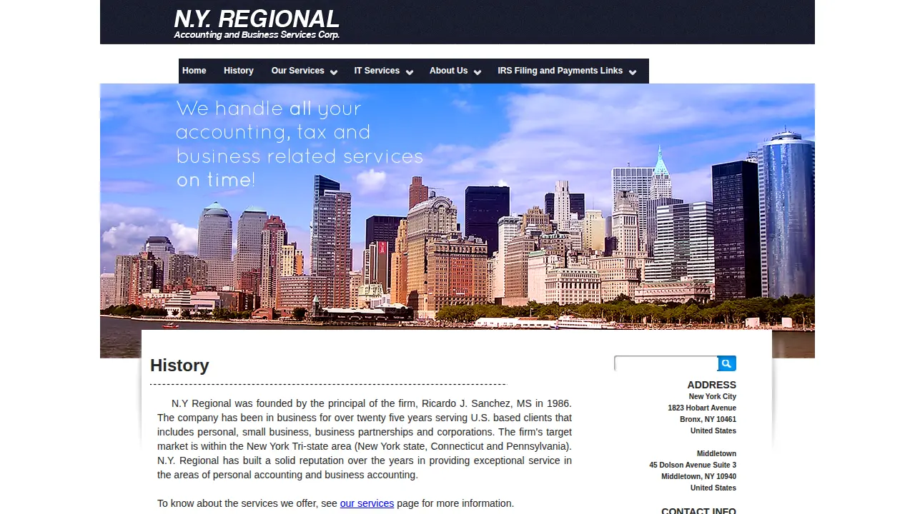Ny Regional Accounting & Bus Corporation page
