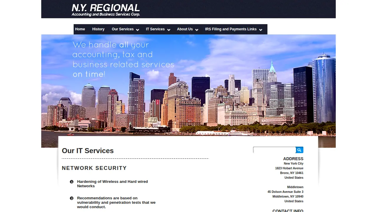 Ny Regional Accounting & Bus Corporation page