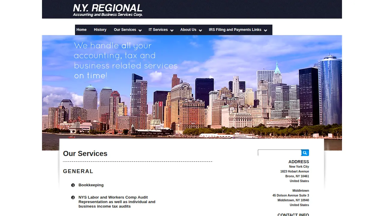 Ny Regional Accounting & Bus Corporation page